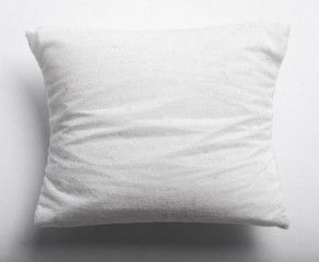 old white pillow. Isolated