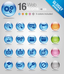 Glossy spheres - web icons 03