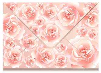 Envelope with roses