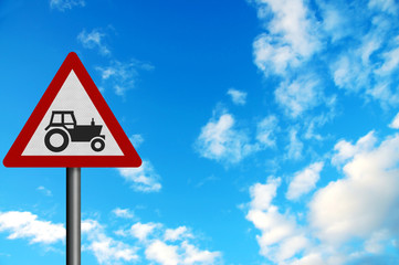 Photo realistic 'farm machinery' warning sign