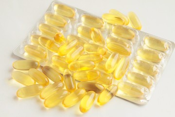 cod-liver oil in yellow capsules