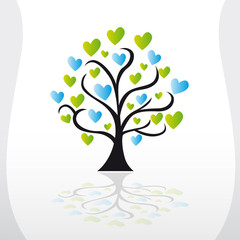 logo, arbre coeur