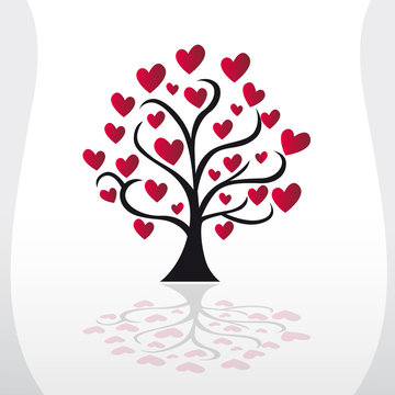 illustration arbre coeur