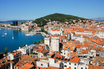 Naklejka na ściany i meble view of the city of Split