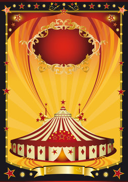 Nice poster orange and black circus poster