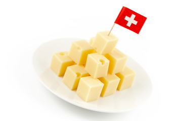 swiss cheese cubes