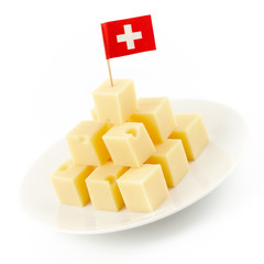 swiss cheese cubes