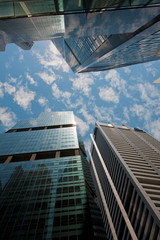 skyscrapers, typical urban cityscape