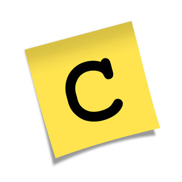 Post-it letra C
