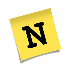 Post-it letra N