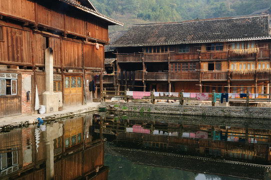 Fototapeta China - minority village