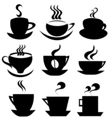 Coffee cup icons collection