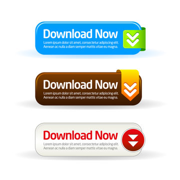 Download now modern button collection