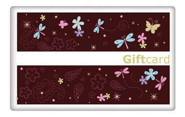 Gift card design with butterfly