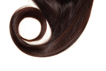 hair lock brown thick