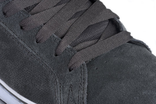 grey shoe close-up