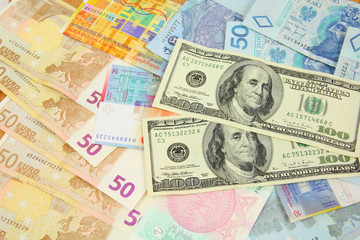 Currencies - US dollars, Euros, Polish zloty, Malaysian r.
