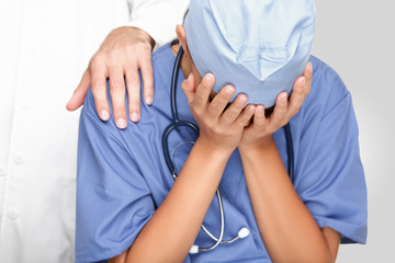 Nurse / doctor upset sad crying