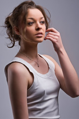 Obraz premium portrait of beautiful young woman