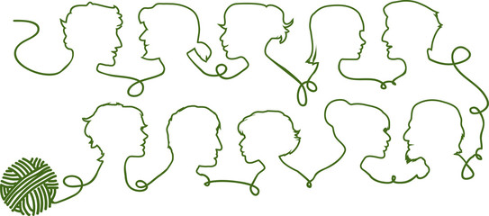 People silhouettes