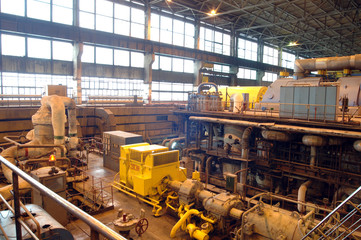 factory with equipment to produce