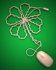 Mouse cable shape clover