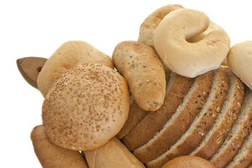 Fototapeta na wymiar fresh bread on cutting board