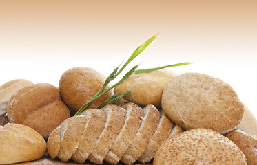assortment of baked bread