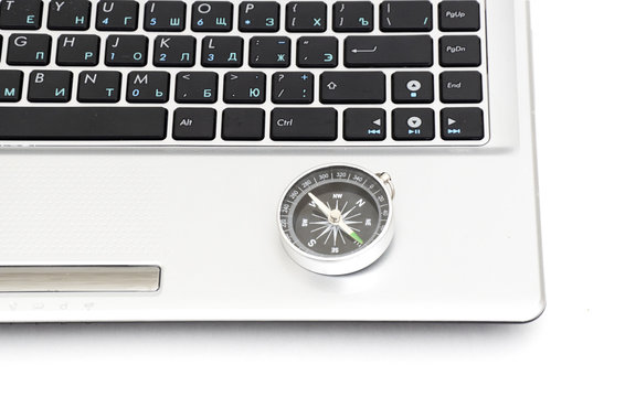 compass on the laptop keyboard