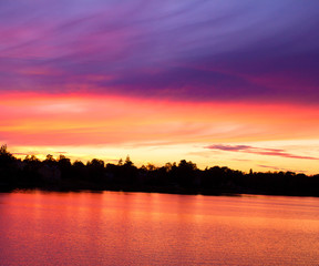 Fototapeta premium Red Afterglow Sun