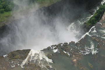 Vue aérienne des chutes Victoria