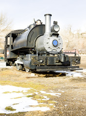 Fototapeta na wymiar stem locomotive in Colorado Railroad Museum, USA