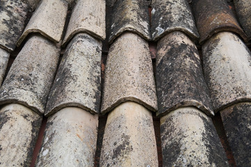 Tile roof background.