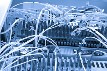 cables connected to servers