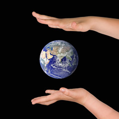 Planet Earth in hands
