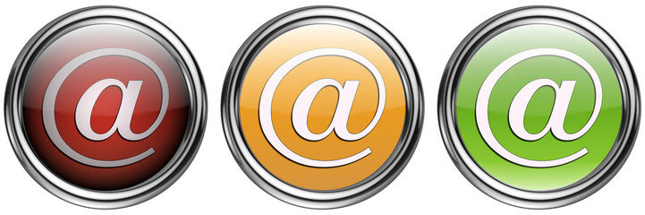 Bouton arobas chrome mutlidesign