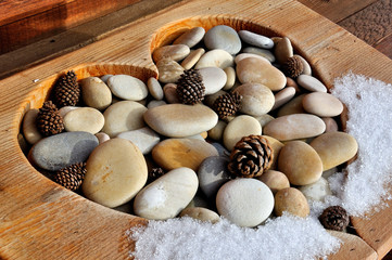 coeur rempli de galets