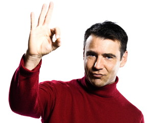 caucasian man ok sign gesture