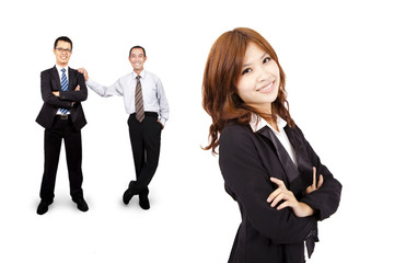 Smiling and confident Asian business woman