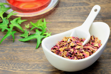 tea leaf of the rose tea