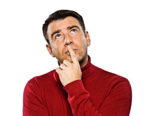 caucasian man thinking