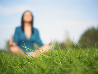 Woman meditating