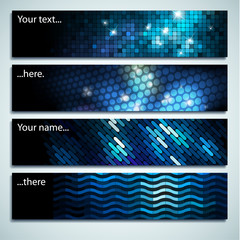 Set of beautiful mosaic labels with space for Your text