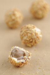 Nut Balls with Chocolate Filling