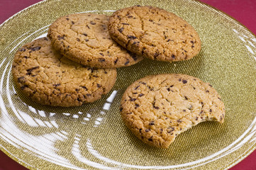 Chocolate cookies on a plate