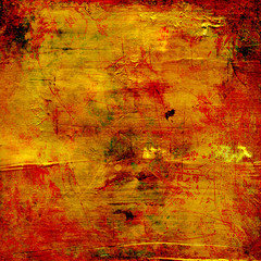 red gold grunge texture - cracked varnish surface