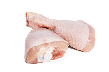 Chicken legs, it is isolated on white