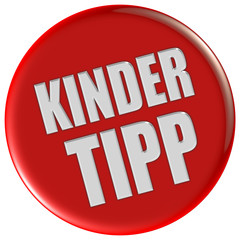 Button rot rund KINDER TIPP