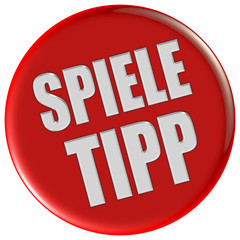 Button rund rot SPIELE TIPP