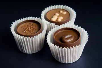 Three chocolate candies
